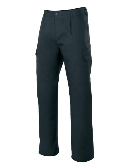 PANTALON MULTIBOLS FORRADO. NEGRO TALLA 34-60